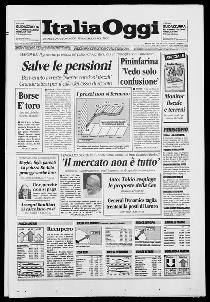 Italia oggi : quotidiano di economia finanza e politica